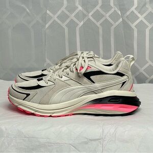 PUMA Women’s Hypnotic LS Vapor Gray Neon Coral Running Sneakers Size 8.5